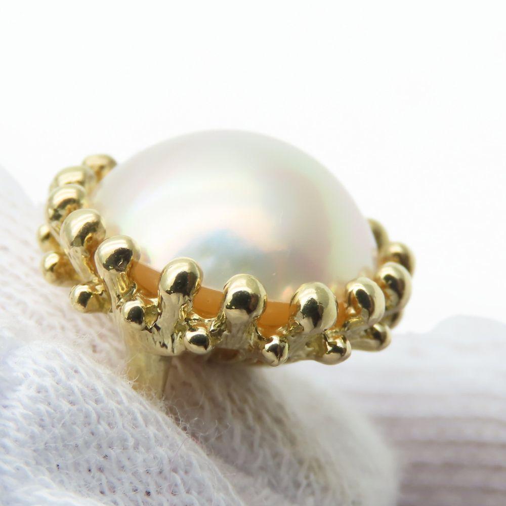 Used TIFFANY&Co. Earring K18 Yellow gold/Pearl 11g Gold Mave
