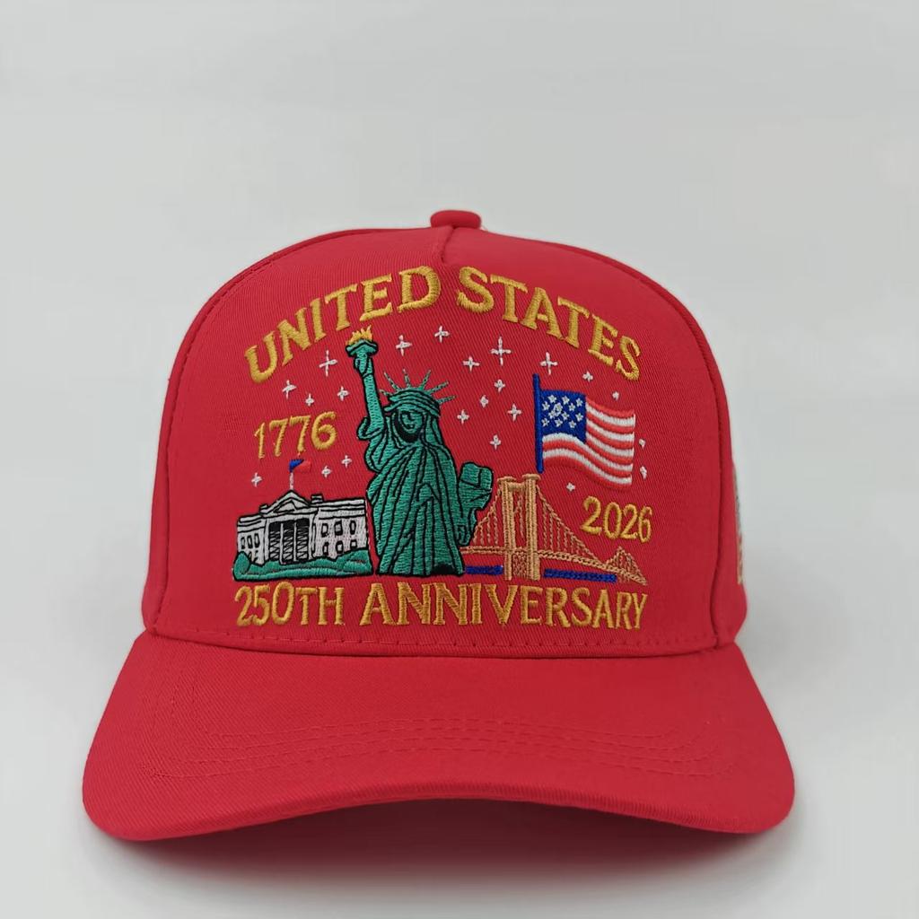 Czapka na 250. rocznicę USA Regulowana Retro Spierana Patriotyczna Czapka Baseballowa Czapka Upominkowa na 250. rocznicę USA dla Mężczyzn i Kobiet