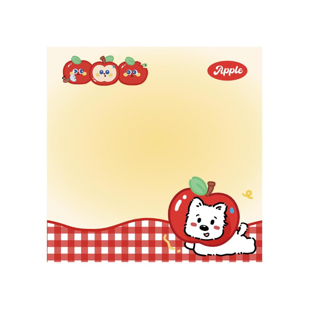Apple Duoduo Cute Cartoon Non-Adhesive Sticky Notes for Student Planners