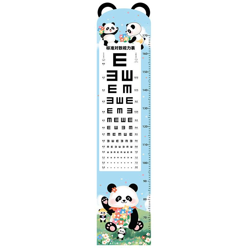 Cartoon Baby Height Sticker Measuring Height Ruler Panda Wall Sticker Remove Height Sticker Vision Chart Premium