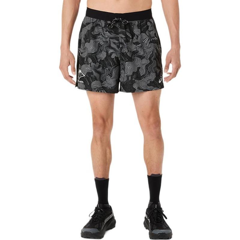 Asics Fujitrail All Over Print 5In Short Black Men 2011D526-001