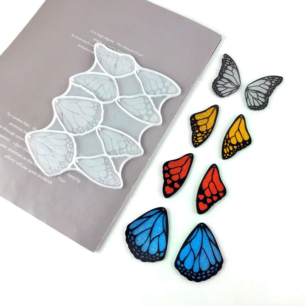 Earrings Silicone Mold Butterfly-Wing Resin Mold Keychain Pendant Silicone Mold Crystal Epoxy Mold Jewelry Casting Mould