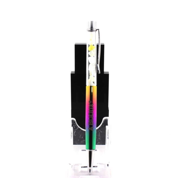 Stones and Minerals. Australian Multicoloured Opal Mineral Pen. Multicolor Color.