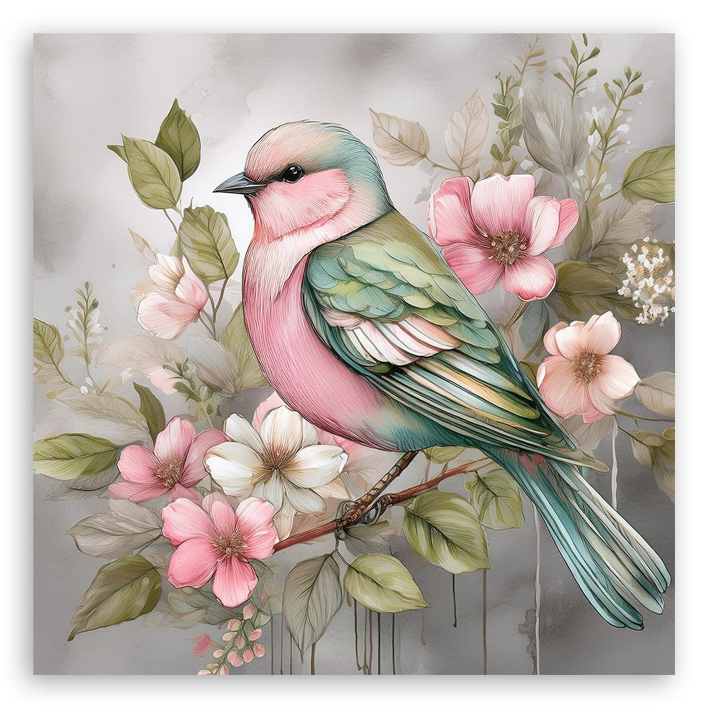 Canvas Print, Animals Vintage Bird