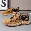 Fashion Lace-up Camp Men's Blue Golf Shoes Woven Big Size Sneakers Black Moccasin Sports Scarp New Arrival Low Prices Jogging