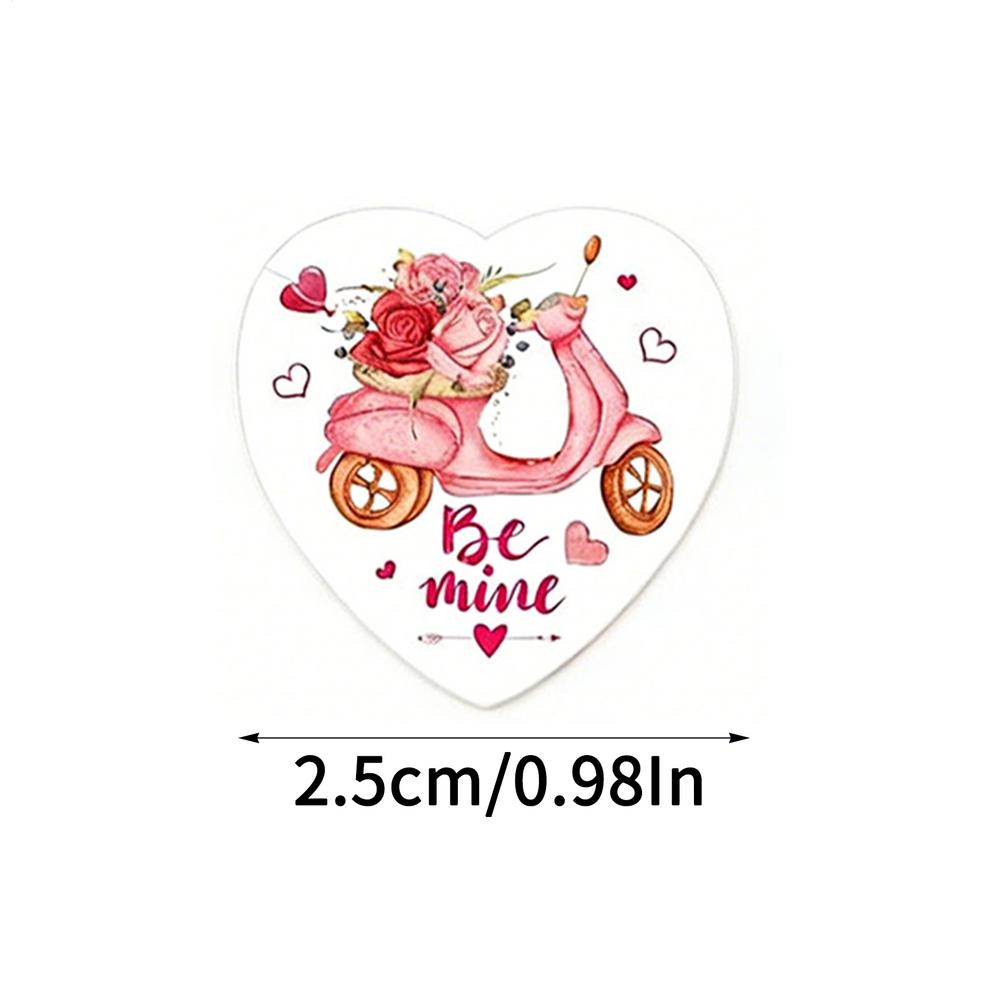 Valentines Day Stickers Heart Shape Labels Valentine s Day Paper Packaging Sticker Candy Dragee Bag Gift Box Packing Bag Wedding (Red,500Pcs) красный