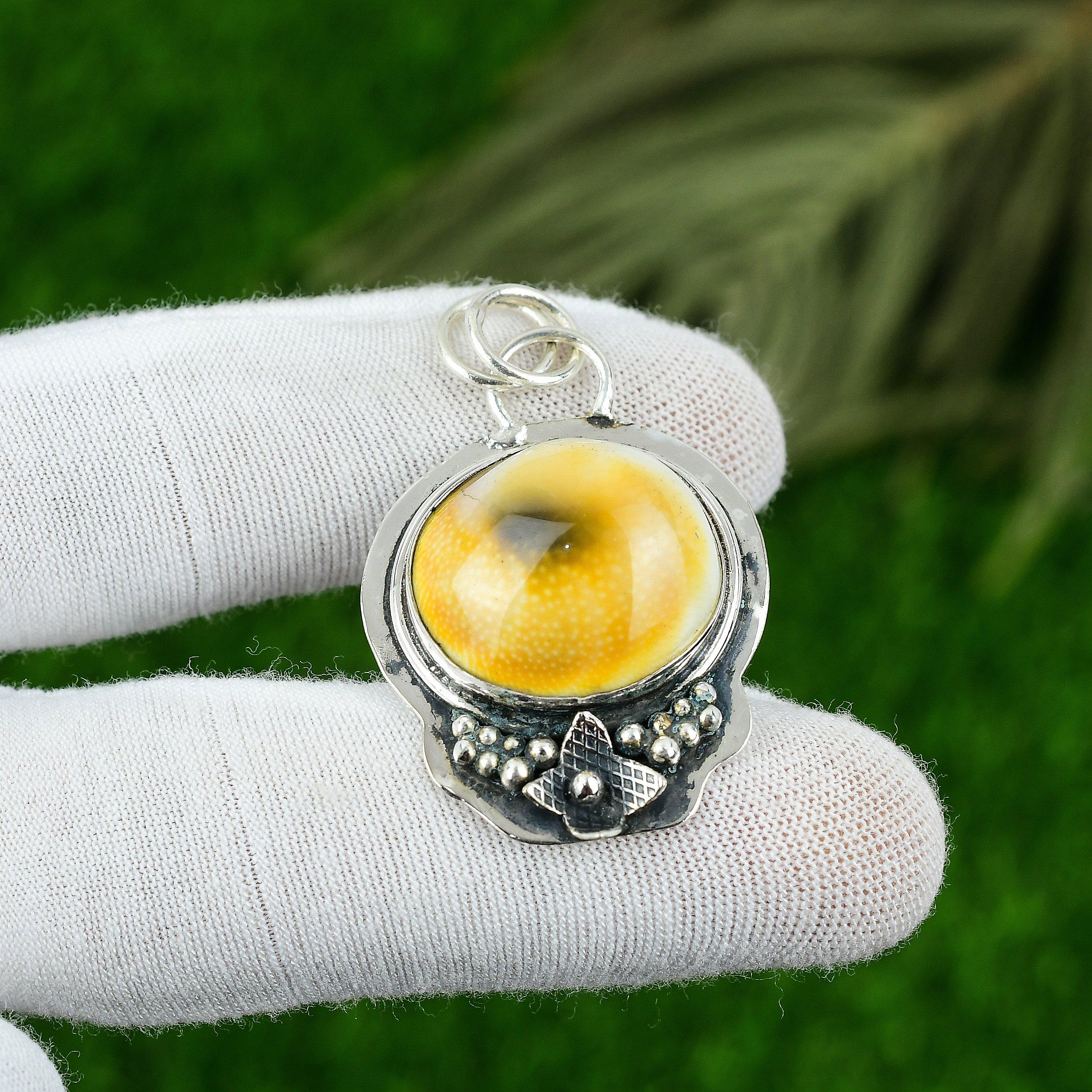 

Натуральный кулон с драгоценным камнем Шива Ай, ручная работа, серебро 925 пробы, индийские украшения