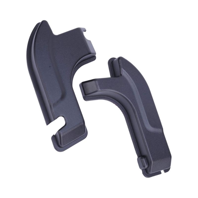 2-Piece Rear Window Cable Trim Covers, Shaped ABS Left and Right Pieces with Flanged Edges, Clearance Slots and Adhesive Backing for Both Sides