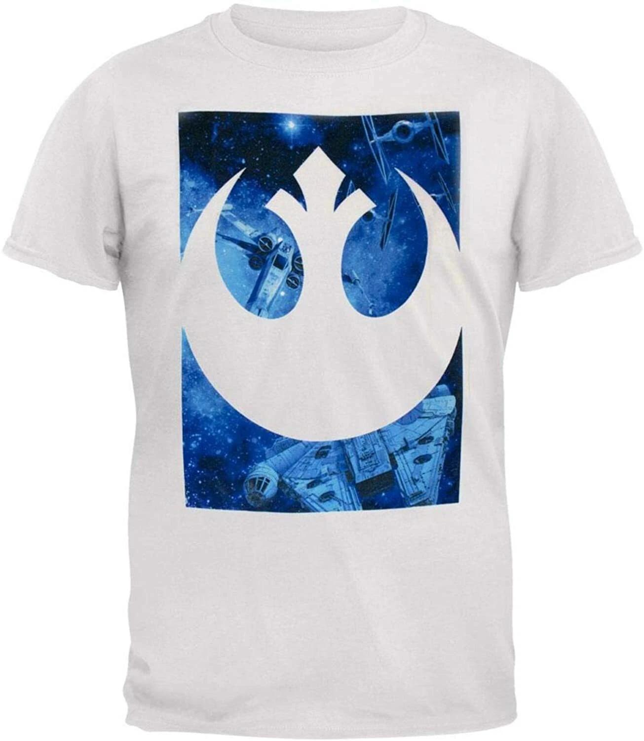 Star Wars Mens Space Rebel Symbol Emblem White Shirt NWT S, M, L 3XL