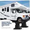 2pcs RV Door Holder Black T-Shaped Nylon Retainer Kit Camper Door Latch Stop Catch for RV Motorhome Trailer Easy Installation Accessories