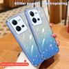 KEYSION Luksusowe etui na telefon z brokatem i powłoką galwaniczną dla VIVO V25 5G V25e Przezroczysty miękki TPU Odporny na wstrząsy tylny pokrowiec dla VIVO V25e V25 5G