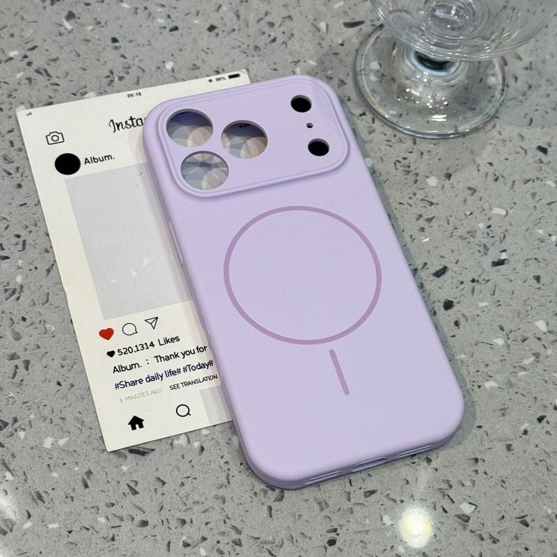 Liquid Silicone Magnetic Phone Case IPhone 17 16 Pro Max Shockproof Protective Cover