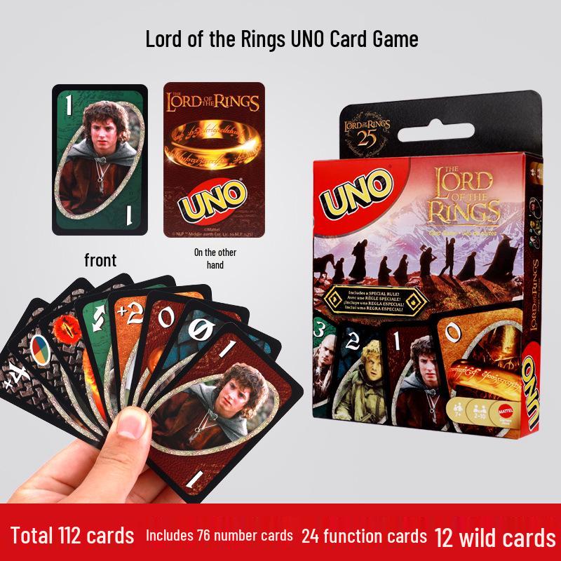 Genuine Mattel UNO Classic Card Game for Multiple Players - Casual Party Poker Table Game