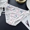 Ladies Spring and Summer Cute Cartoon Printed Ice Silk Low Waist Underwear