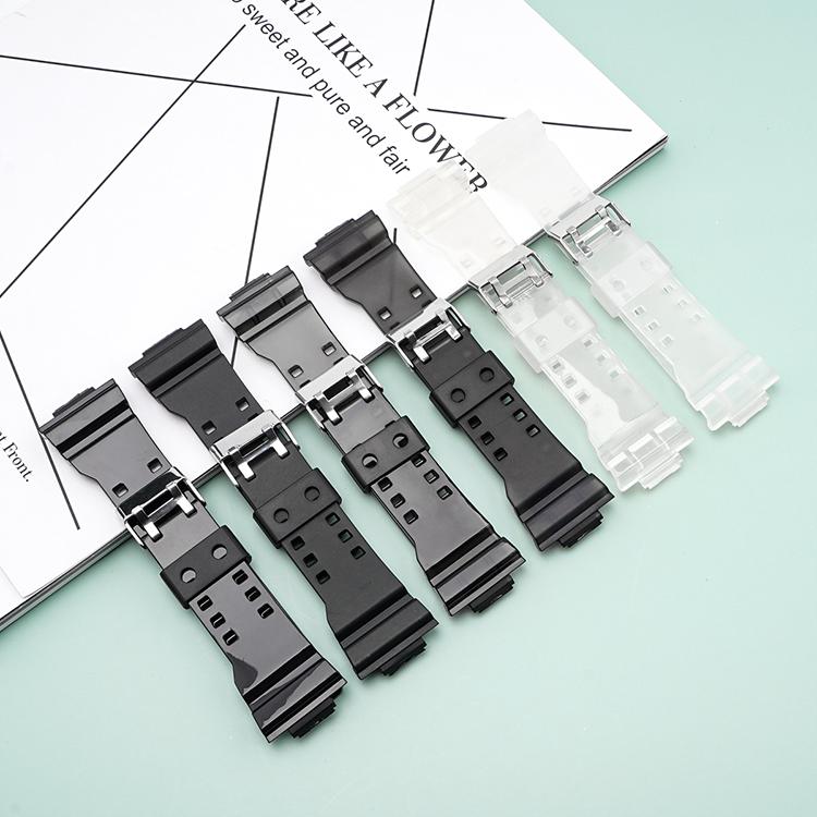 Strap for Casio G-Shock GA-100/110/120/140/200/400/700 800 GD-100/110/120 G-8900 GLS-100 Replace Silicone Resin Watch Band 16mm