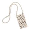 Fashion Portable Phone Purse Solid Color Crochet Lightweight Shoulder Handbag Hollow-out Woven Mobile Phone Bag Gifts