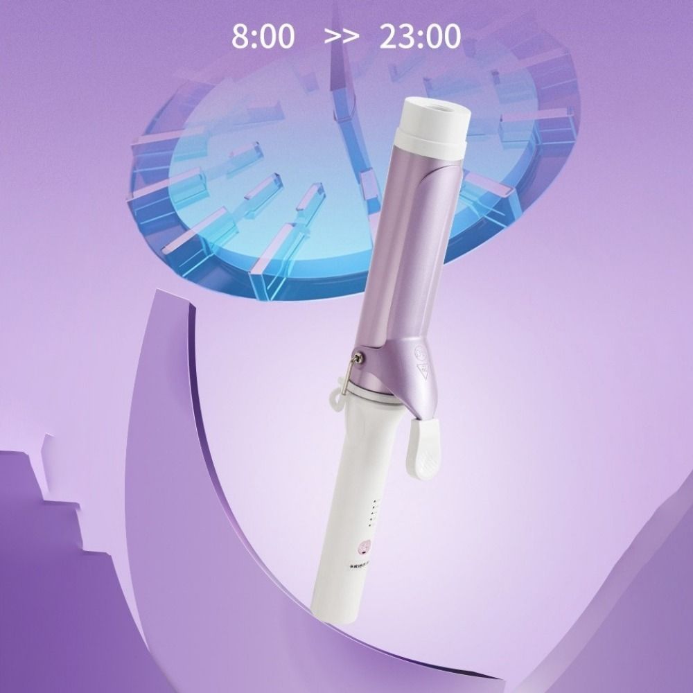 Ceramic 40 mm Hair Curling Iron Manual Fast Heating Electric Hair Curler Long Lasting Styling 5 Temperature Adjustment