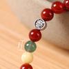 VENTFILLE 925 Sterling Silve Red Agate Bracelet for Women Jade Letter Retro Bead Ethnic Jewelry Birthday Gift Dropshipping