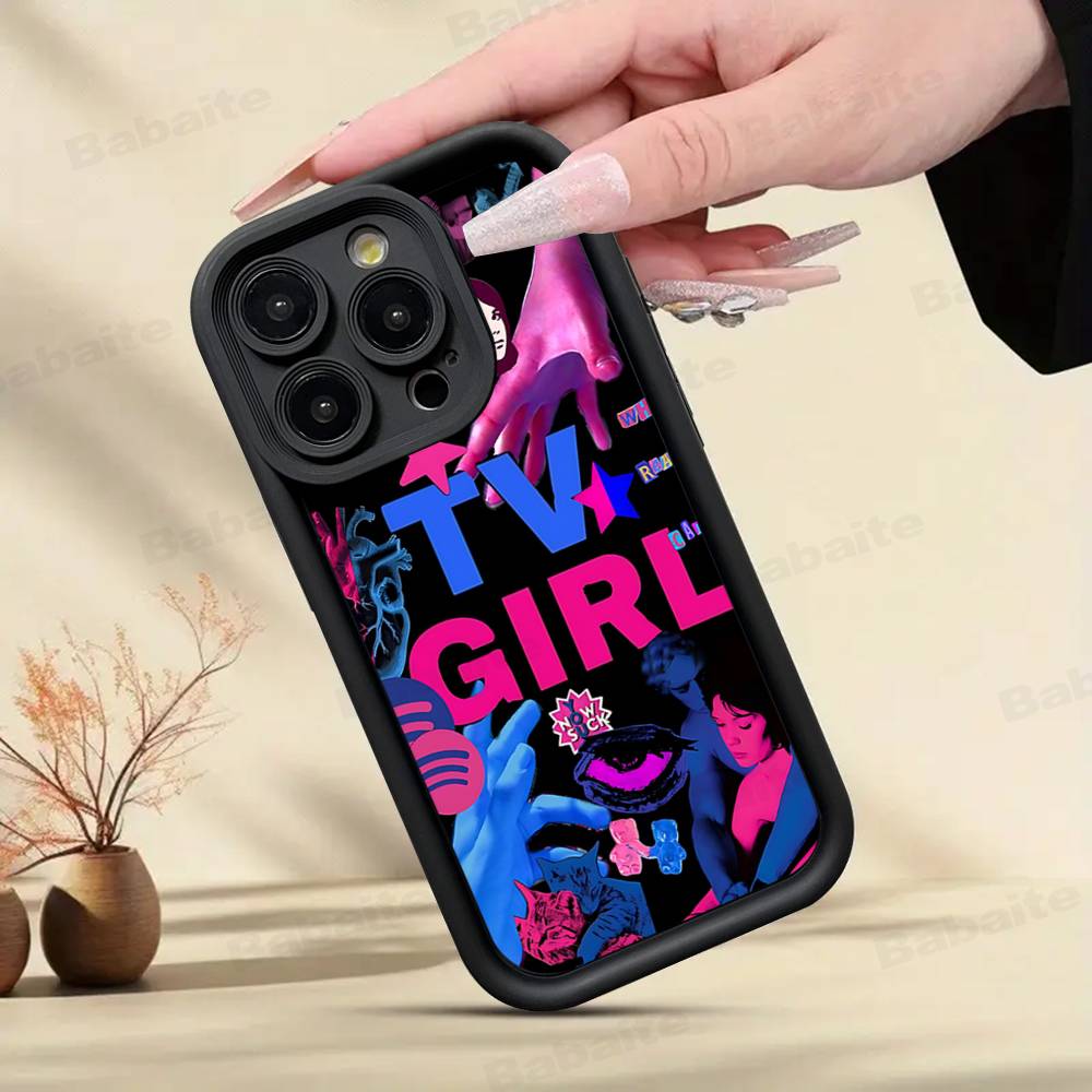 

Рожево-синій чохол для телефону TV Girl для IPhone 17 16 15 13 11 12 14 Pro Max Plus Силіконова кришка iPhone 16