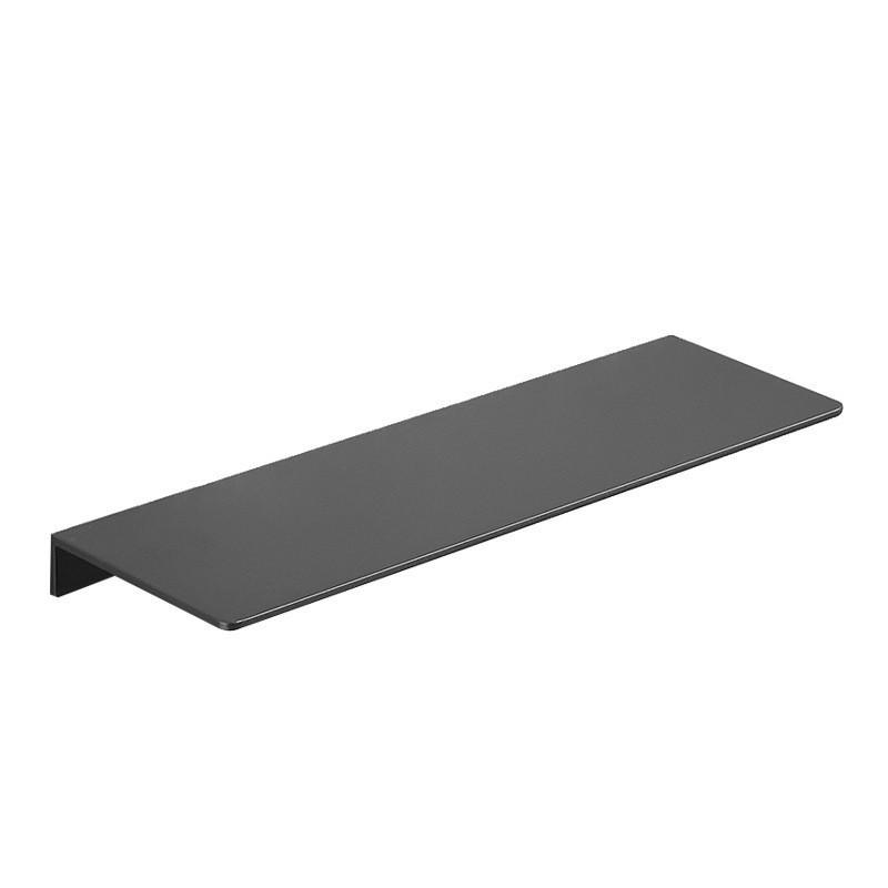 Gunmetal Gray Wall-Mounted Bathroom Shelf - 304 Stainless Steel Vanity Mirror Front Storage Rack