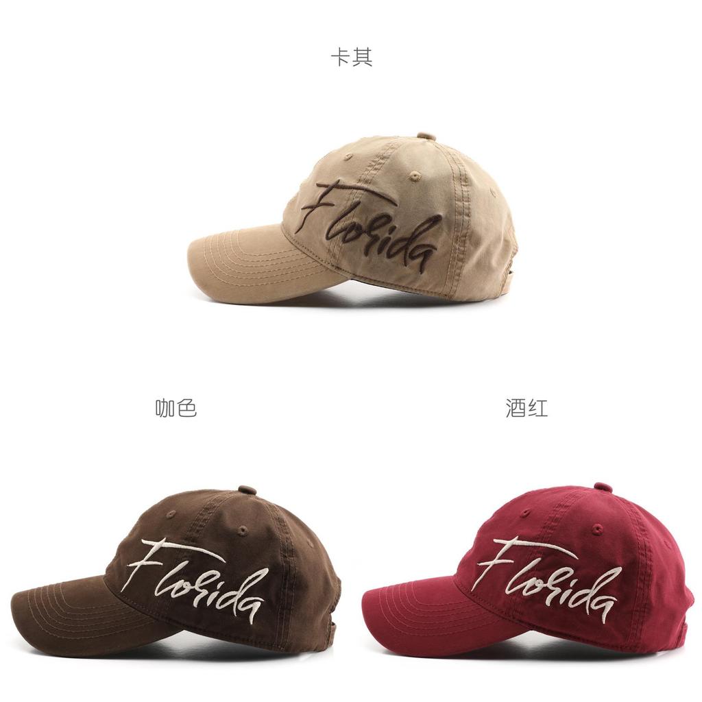 Cotton Baseball Cap For Men Women With Embroidered Letters And Curved Brim For Outdoor Sun Protection