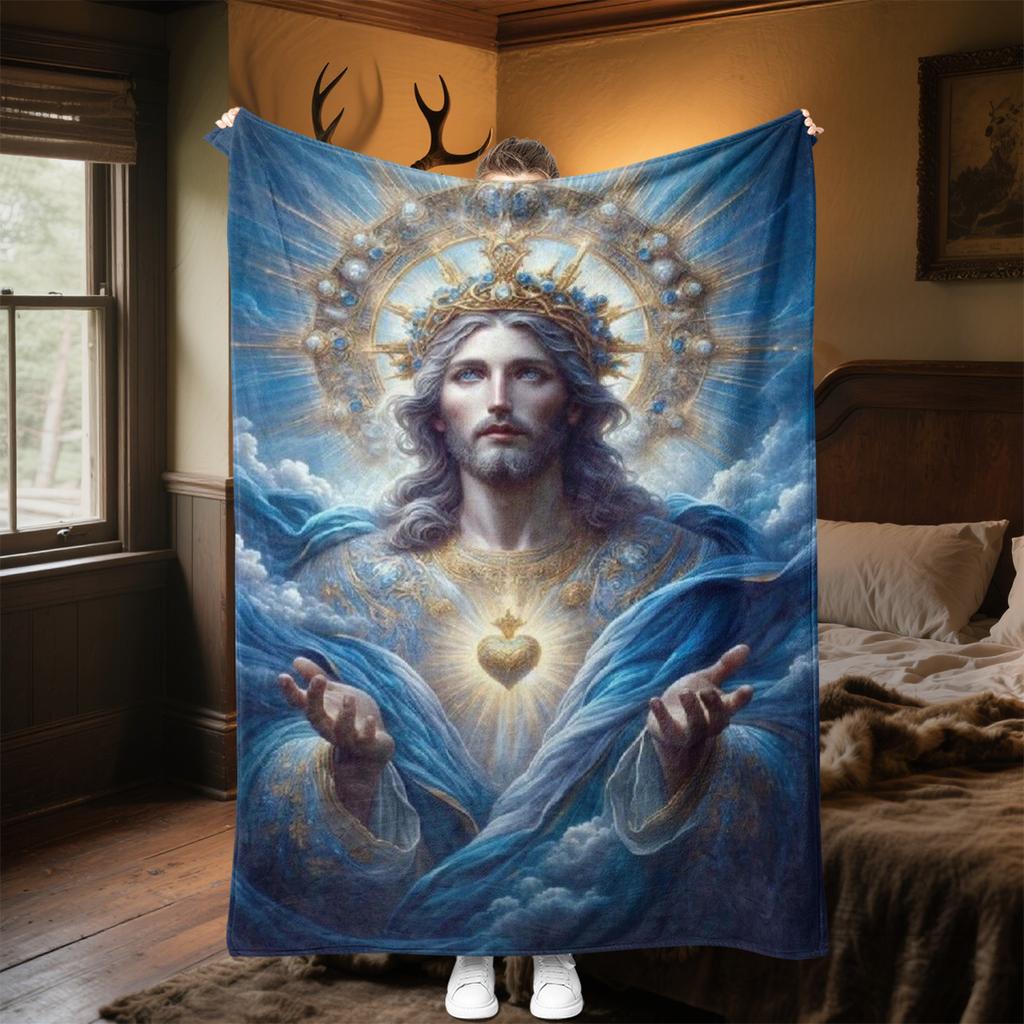 Jesus Throw Soft Comfortable All Seasons Blanket Perfect Gift Couch Office Nap Outdoor Travel Blanket