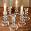 Novelty Glass Candle Holder Nordic Decor Candlestick Romantic Candle Stand Desk Accessories Wedding Centerpieces Ornament Gifts