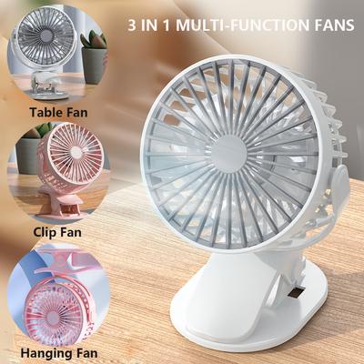 Elektrikli Mini El Klipsli Fan USB Şarj Edilebilir Masa Fanı Klipsli Tip Taşınabilir Mini Masa Fanları Klima Asılı Fan Yatak Odası