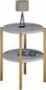 Modern Round Bedside Table With Shelf 35X35X46 Cm Metal Gold
