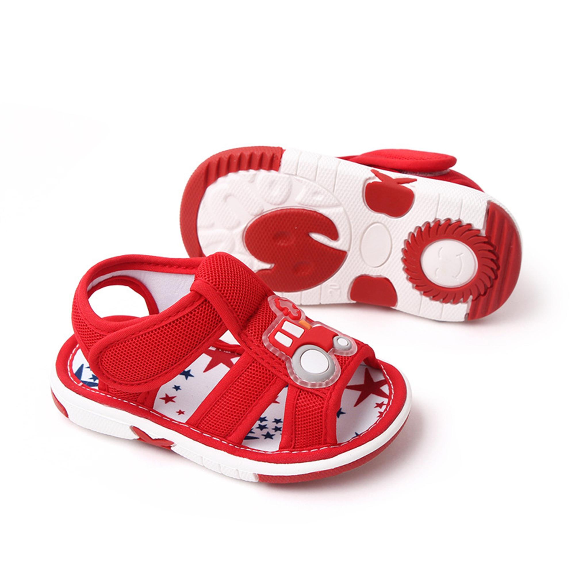 New Baby Sandals Summer Children s Calling Shoes Cartoon Car 1-2 Soft Sole Baby Shoes Walking Shoes baby shose 23