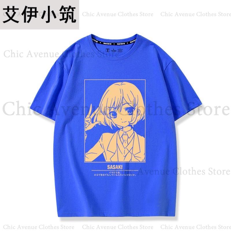 Anime The Melancholy of Haruhi Suzumiya Series Print Tshirt Cotton Summer Tops Short Sleeve Tee Daily Clothing Women Clothes