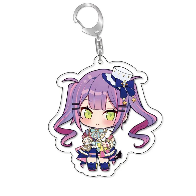Lovelive Vtuber Nakiri Ayame Shirakami Fubuki Minato Aqua Gawr Gura Cute Cartoon Keychain Kawaii Keyring Bag Parts & Trendy Gift