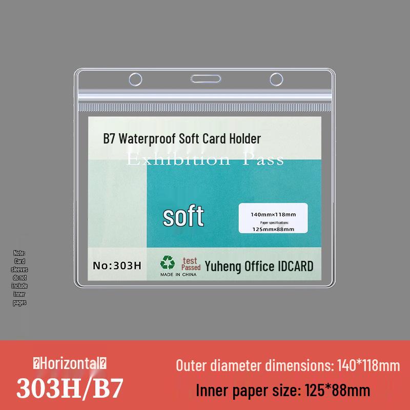 Waterproof PVC Badge Holder for ID Cards and Name Tags