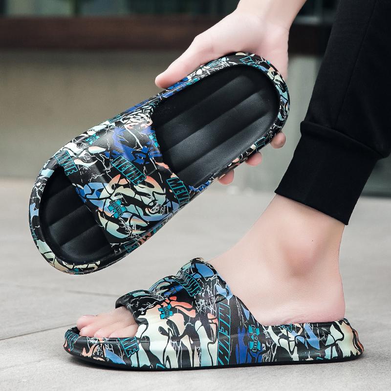 Slippers Summer Sandals Comfortable Shoes Cool For Men In Summer New Trendy Home Soft Sole Anti Slip Eva Couple Wearing Forwomen