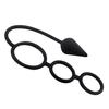 Men Time Delay Three Ring Cock Penis Lock Anal Butt Plug Prostate Massager Sex Toys