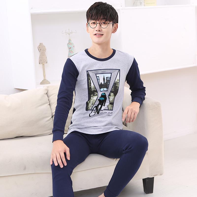 Pure Cotton Autumn Thermal Suit for Youth Boys - Lightweight Long Underwear
