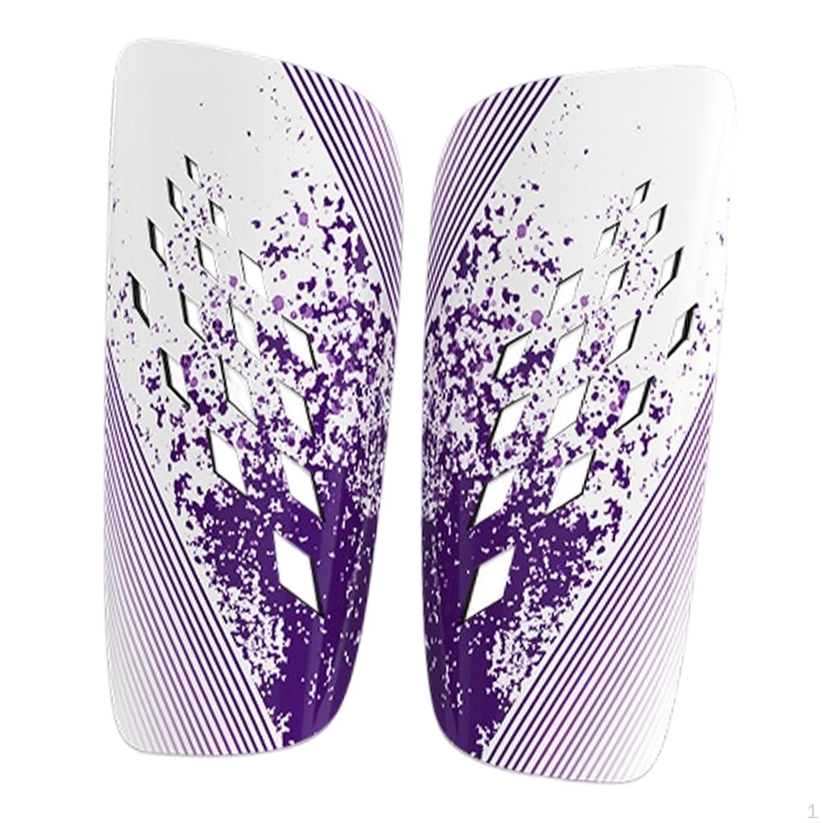 

1 Pair Soccer Shin Guards Lightweight Protectors Comfortable Training Leg Protection for Sports фиолетовый