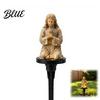 Energy Saving Garden Stakes Solar Prayer Statue Stake Light Waterproof Resin Human Figure Sculpture for Outdoor Patio Decorative Lawn Ornaments