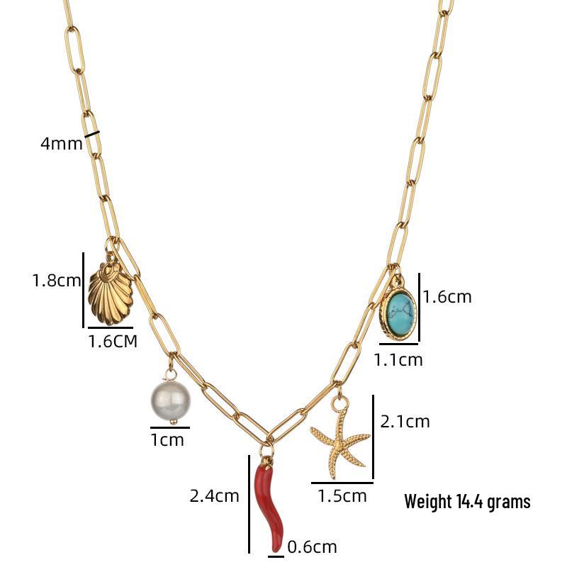 Stylish European-American DIY Stainless Steel Pendant Necklace for Women