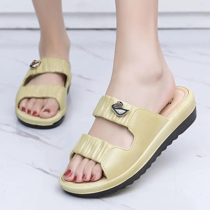 

женская мода милые босоножки с открытым носком бежевые с перфорацией sandalias femininas леди классические черные противоскользящие туфли ab530 36