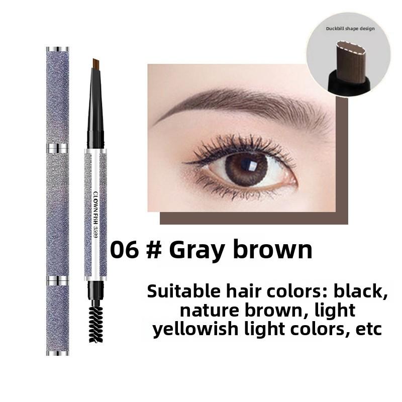 

Этот карандаш для бровей водостойкий, не выцветает, долго держится и не размазывается. Это двухсторонний карандаш для бровей. 06#