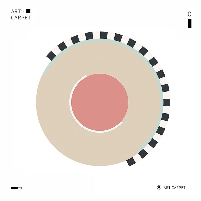 

Nordic Style Rugs for Bedroom Artistic Creative Floor Mat Fluffy Soft Living Room Decoration Carpet Minimalist Round Lounge Rug 80x80CM