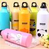1 Pcs 500ML Candy Color Cute Cartoon Pattern Aluminum Water Bottle Kitchen Accessories Metal Water Bottle