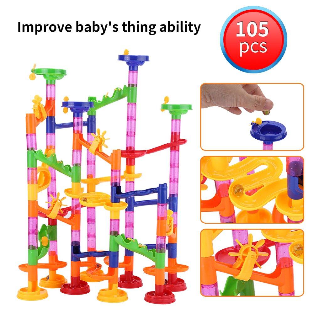 Bead Coaster Slope Looping Educational Toy for and Elementary School Focus and Home Baby Ages 3 and Up 105-Piece Set, Kids, Toddlers, Students, Play,