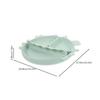 Baby Food Bowls Silicone Crab Shape Green 1pcs 10.2x9.3x1.2in