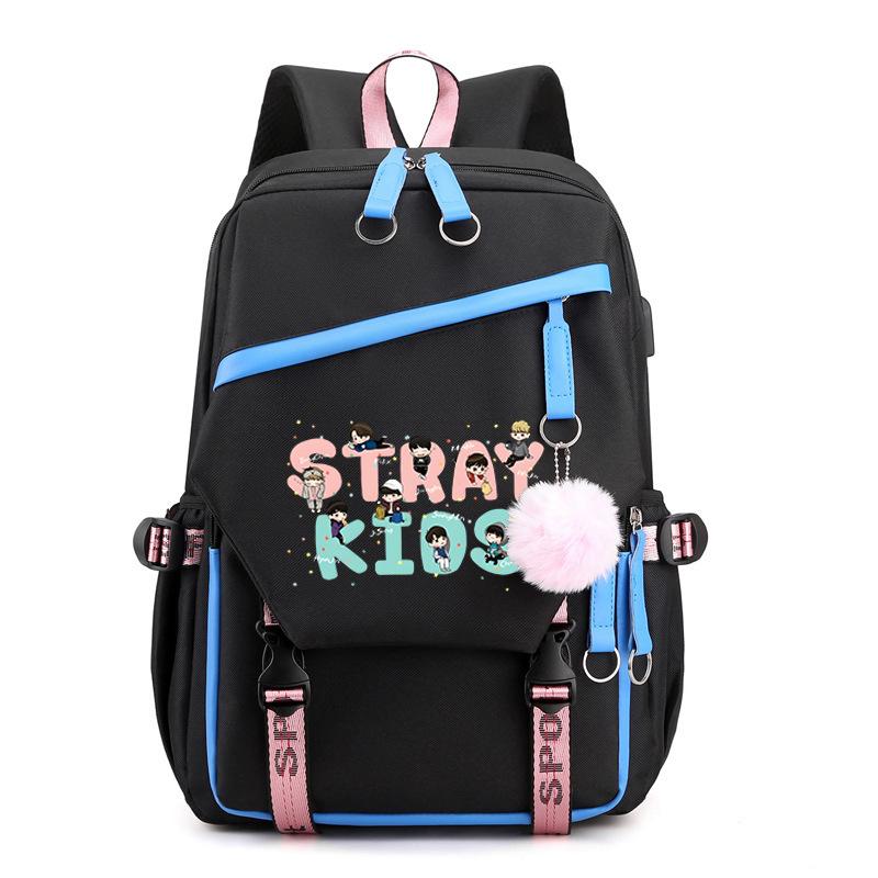Stray Kids Combination Peripheral School Bag Felix Academy Wind Large Capacity Casual Backpack