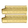 2 Pcs Lighter Case Zinc Alloy Vintage Floral Stamped Classical Elegant Lighter Sleeve Cover Gold