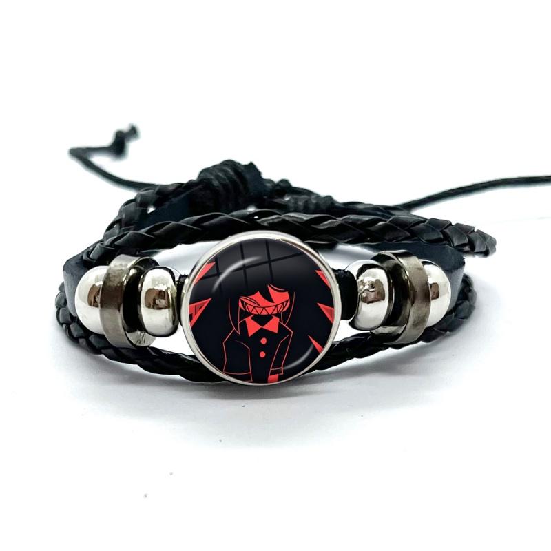 Carini FPE Cartone Animato Gioco Braccialetti in Pelle Claire Engel Braccialetti Intrecciati Multistrato Bangles Gioielli Fatti a Mano Regali
