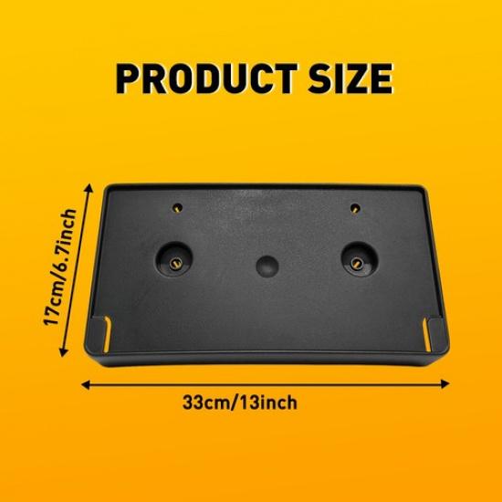For - Dodge Ram Front Tag License 1500 Plate Frame Bracket Holder Black