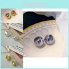 Elegant Korean Minimalist Textured Matte Gold Round Ball Earrings For Women